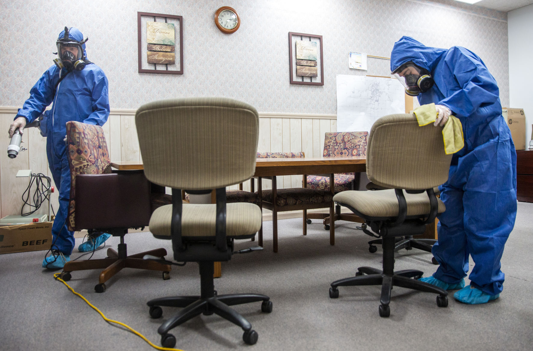 Disinfecting with fog